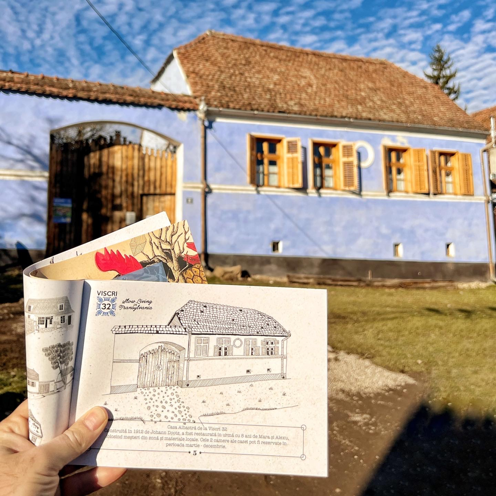 Satul Viscri, casa traditionala pictata 